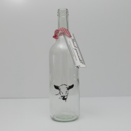 Bottle with goat painting: mood light, nuts, sugar bowl or vase.