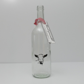  Flasche mit Ziegemalerei: Stimmungslicht, Nüsse, Zuckerdose oder Vase