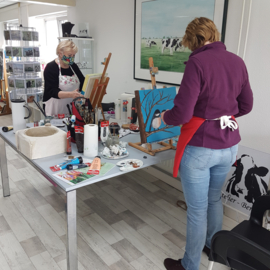 Workshop schilderen (steigerhout of canvas) in Raalte