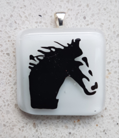 horse glass pendant necklace atelier bertina