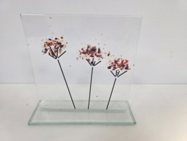 Standaard rode bloemen glasfusion