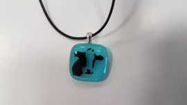 Cow glass pendant necklace atelier bertina