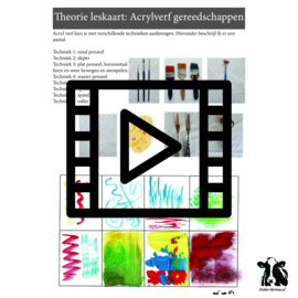 Les live /tutorial: acrylverf gereedschappen