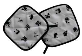 Farm animals potholder (cow, horse, sheep, goat)