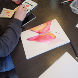 Woensdag kennismaken met kunst 2026: tegel decoratief glazuren, acryl gieten, aquarelleren