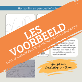 Les: buiten landschap tekenen en aquarelleren. Op school of na schools aanbod