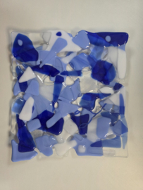 Schaal abstract blauw glasfusion