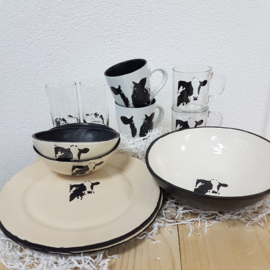 Koe servies set voor 2 personen