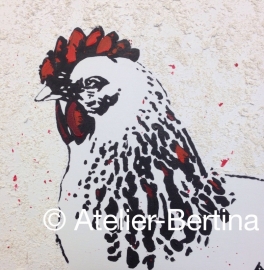 Chicken acrylic painting