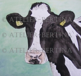 Cow watercolor painting