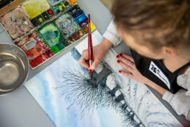 Praktische basis aquarel schilderen (fysiek kennisboek, tutorials en fysieke werkbladen boek)