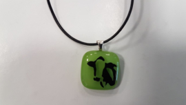 Cow glass pendant necklace atelier bertina