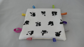 label cloth of cows (waffle fabric behind)