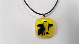 Cow glass pendant necklace atelier bertina