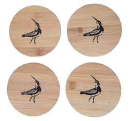 4 x coasters lapwing