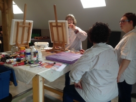 Resultaten: Mei 2016 individuele opgave workshop schilderen op de Maathoeve
