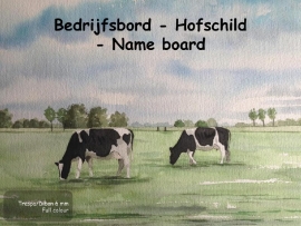 Cow Company Nameplate design