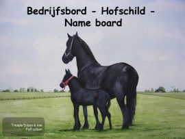 Paard: Bedrijfsnaambord ontwerp 5