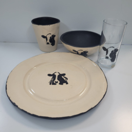 Koe servies set voor 1 personen