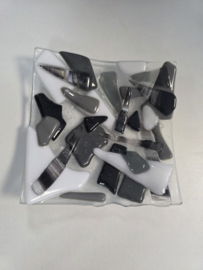 Schaal zwart wit glasfusion