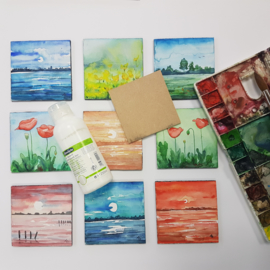 Landschap: Mini aquarel