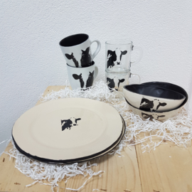 Koe servies set voor 2 personen