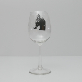 Paard wijnglas