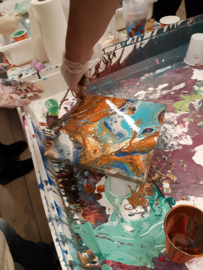 Resultaten workshop acryl gieten te lemelerveld mei 2019