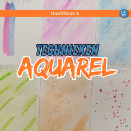 Praktische basis aquarel schilderen (fysiek kennisboek, tutorials en fysieke werkbladen boek)