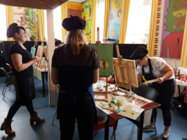 Resultaten: 14 april 2018 vrijgezellen feestje workshop schilderen op locatie