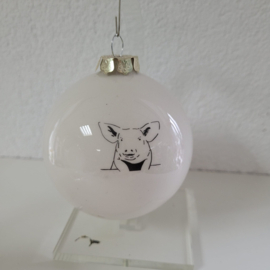 Kerstbal decoratie met varken