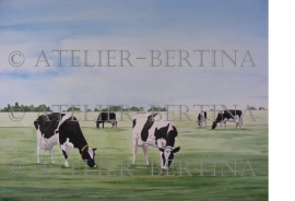 Cows garden poster / garden painting