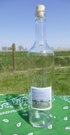 Fles met koeien aquarel : sfeerlicht, nootjes, suikerpot of vaasje.