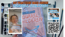 Praktische basis aquarel schilderen (fysiek kennisboek, tutorials en fysieke werkbladen boek)