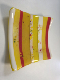 Schaal zonnige geel glasfusion