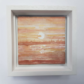 Zonsondergang: Mini aquarel