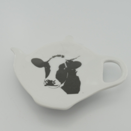 Tea bag / tea tip holder cow