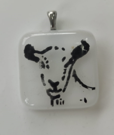 geiten glazen hanger ketting atelier bertina