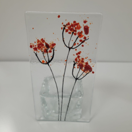 Sfeerlichtje bloemen glasfusion