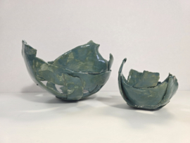 Set van 2 schalen keramiek