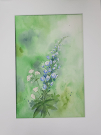 Bloemen aquarel schilderij