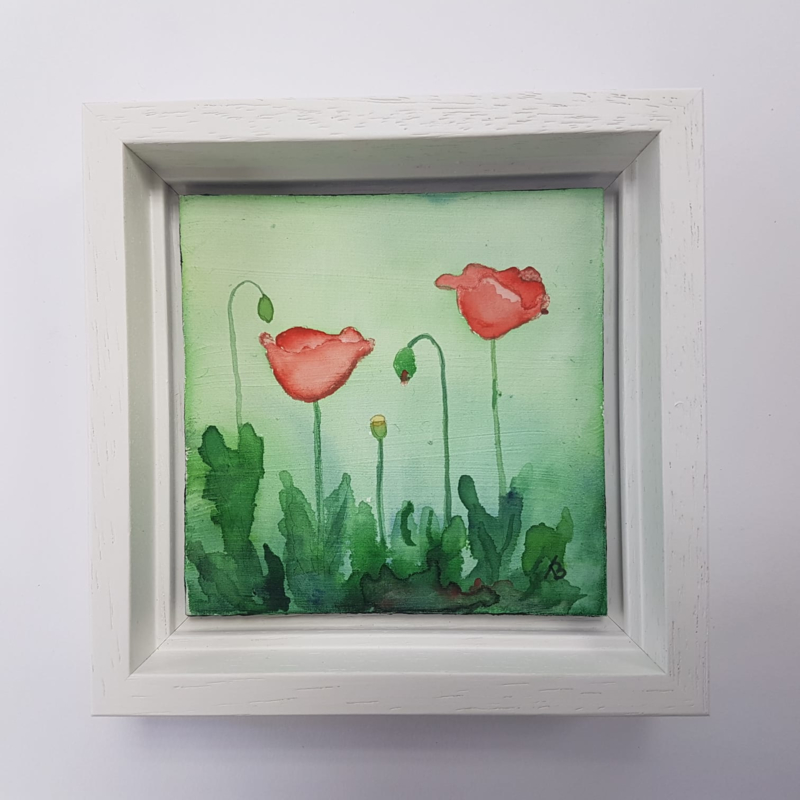 Klaprozen / Poppies: Mini aquarel