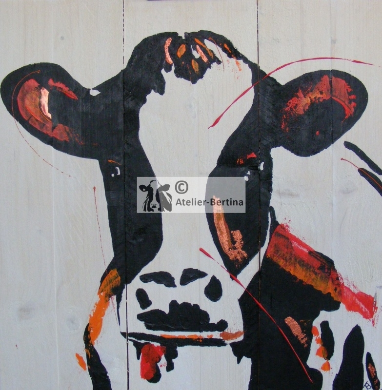 Cow on scaffold wood (indoor and outdoor)