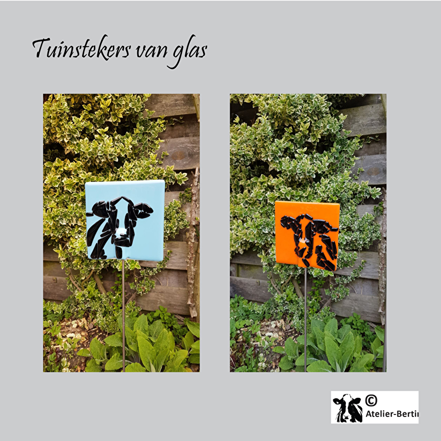 tuin kunst glas koe