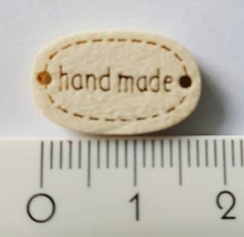 Label "handmade" hout per 10 stuks