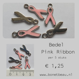 Bedel Pink Ribbon per 5 stuks