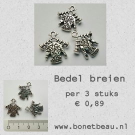 Bedel breien per 3 stuks