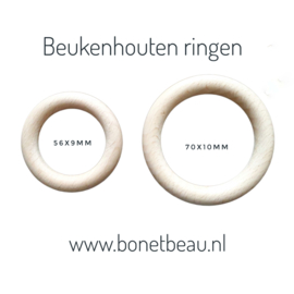 Beukenhouten ring 56x9mm