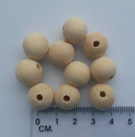 Houten kraal blank ca. 20mm per 10st