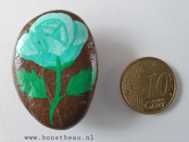 Stenen magneet bloem Groen